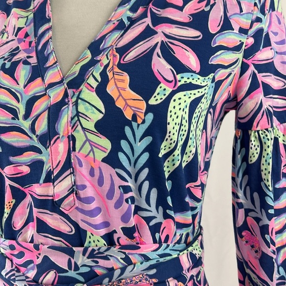 Lilly Pulitzer Kierna Knee Length Dress Oyster Bay Navy You’ve Been Spotted in S - Picture 6 of 11